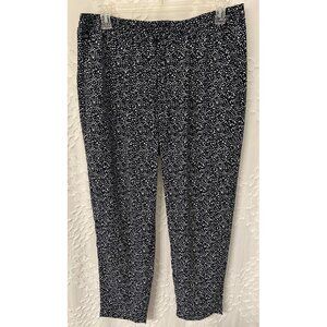 CJ Banks Woman 16/18 Polyester Pants Pull On Elastic Waist Geometric W/Pockets
